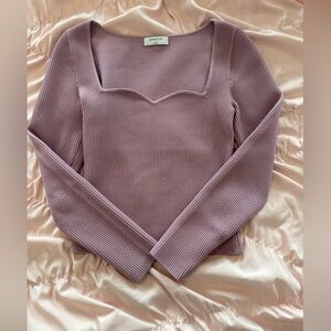 Babaton Purple Knit Blouse